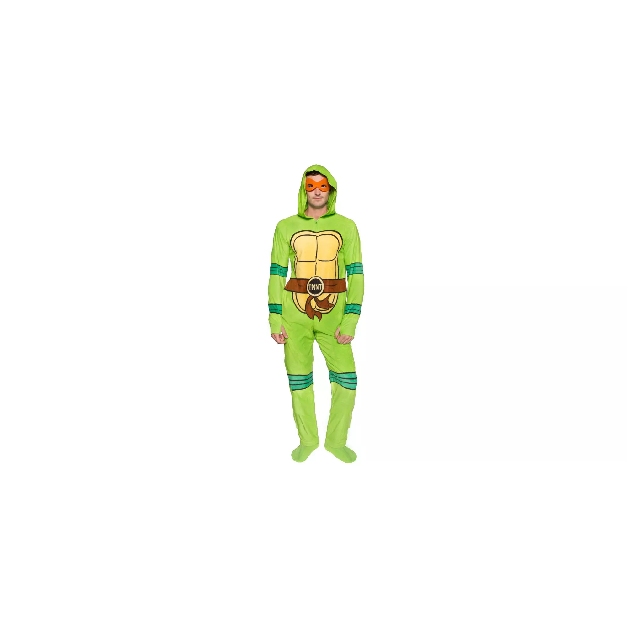 TMNT Hooded Footie Adult Pajamas at Spirit Halloween