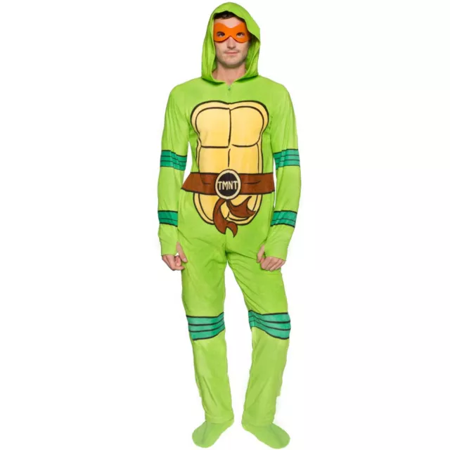 TMNT Hooded Footie Adult Pajamas at Spirit Halloween