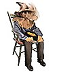 4.5 Ft Sitting Scarecrow Animatronic - Decorations