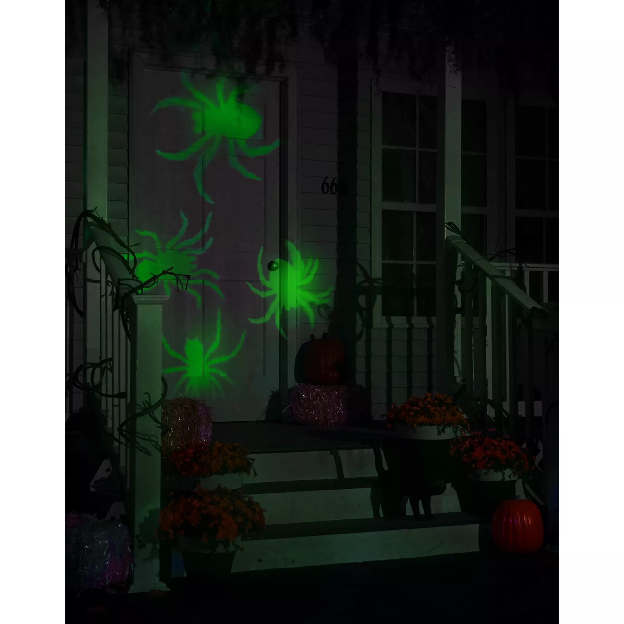 Whirl-A-Motion LED Green Spiders Projection Spot Light at Spirit Halloween