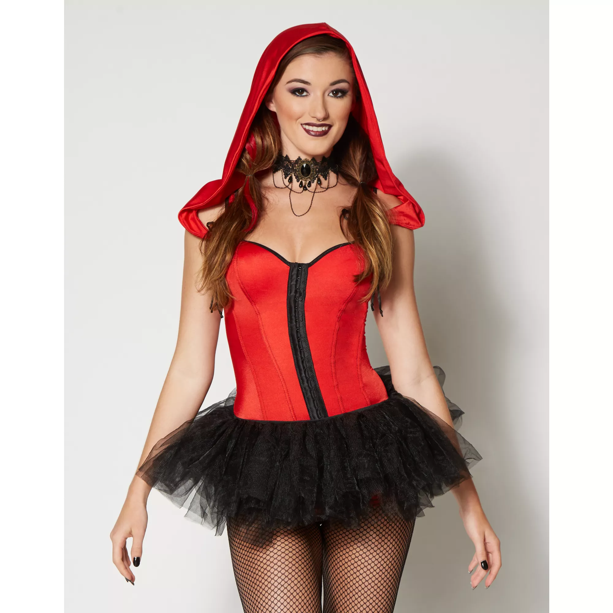 Hooded Little Red Hood Corset at Spencer's