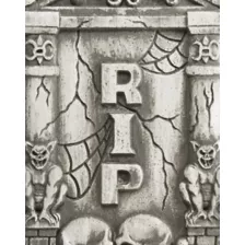 2 Ft Skull and Gargoyle Tombstone at Spirit Halloween