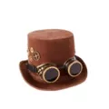 Steampunk Top Hat With Goggles at Spirit Halloween