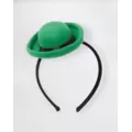 Green Bowler Mini Hat Fascinator at Spencer's
