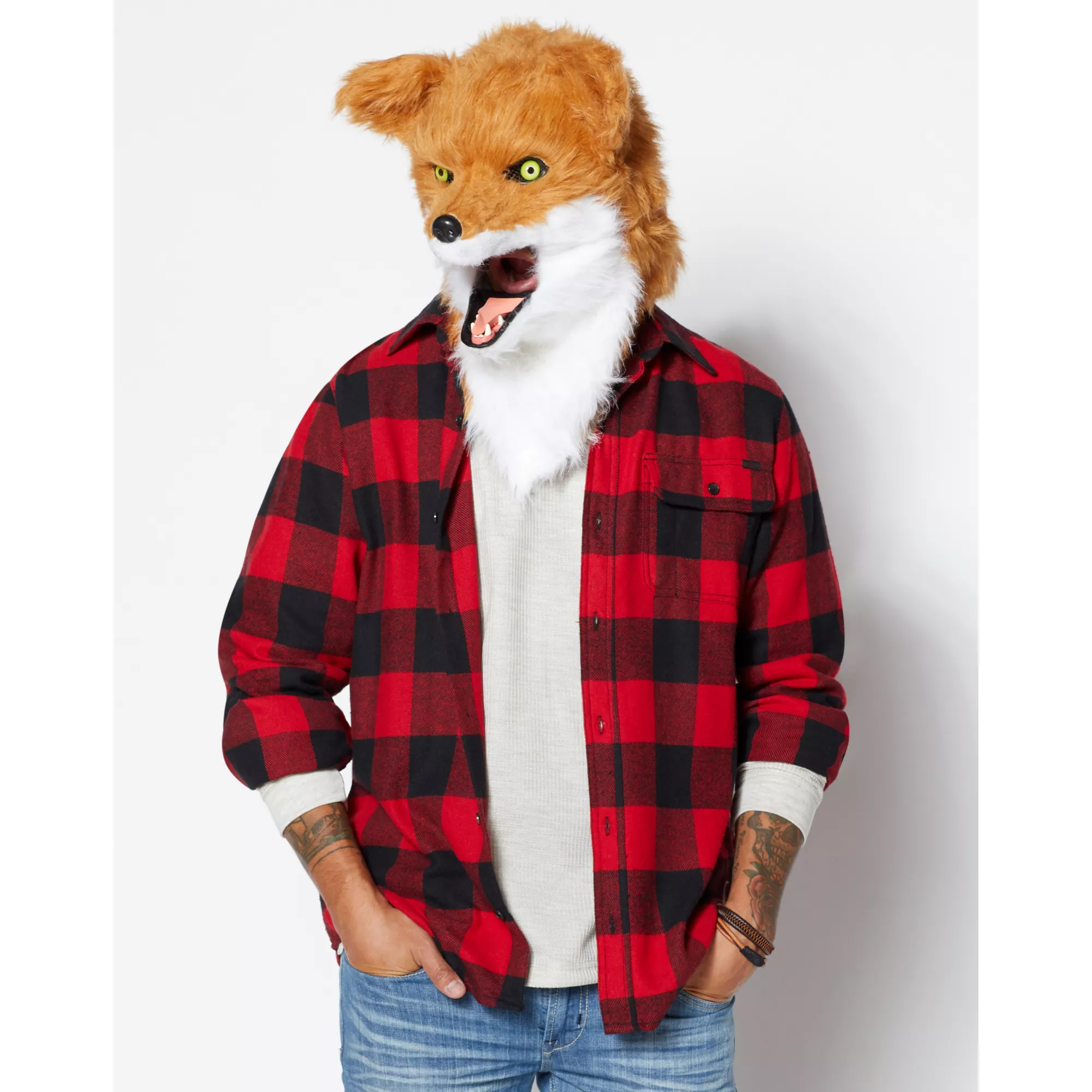 Moving Mouth Fox Full Mask at Spencer's