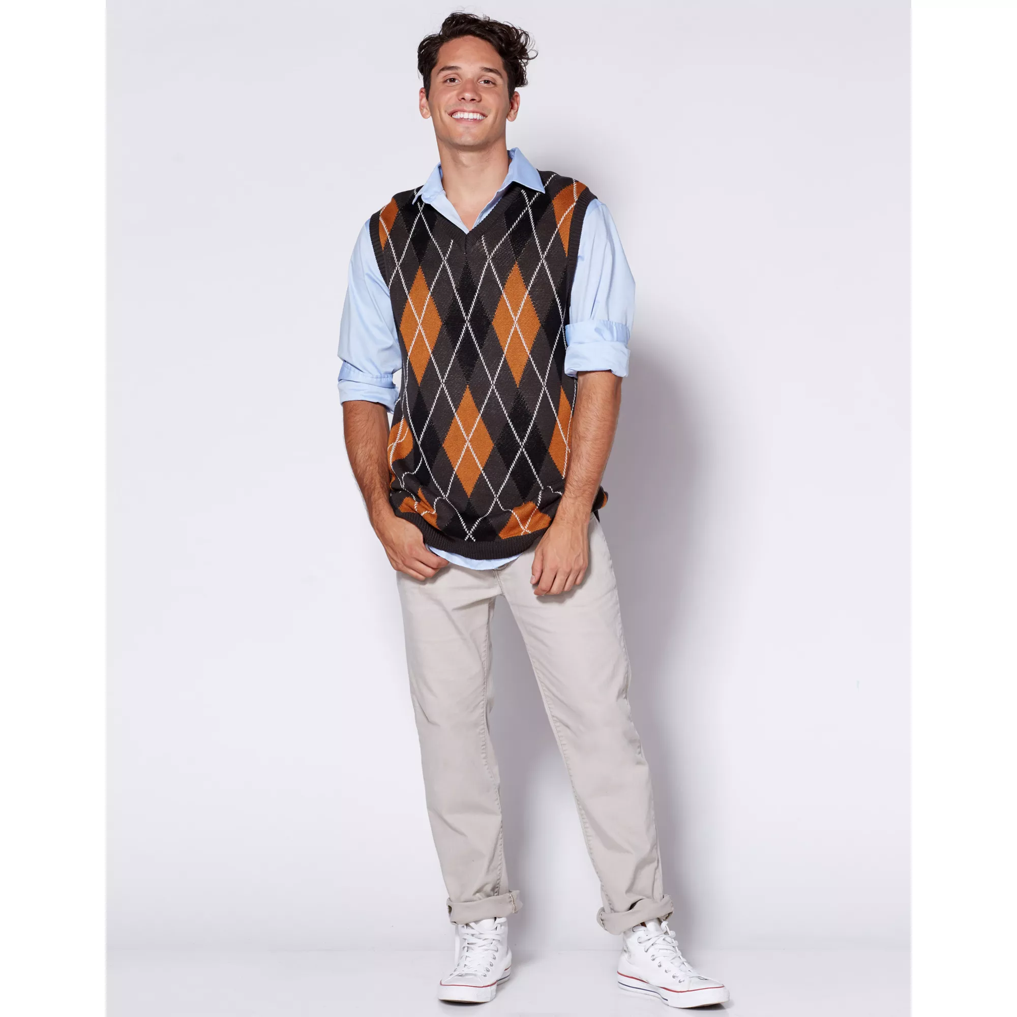 Dale Sweater Vest and Wig - Step Brothers