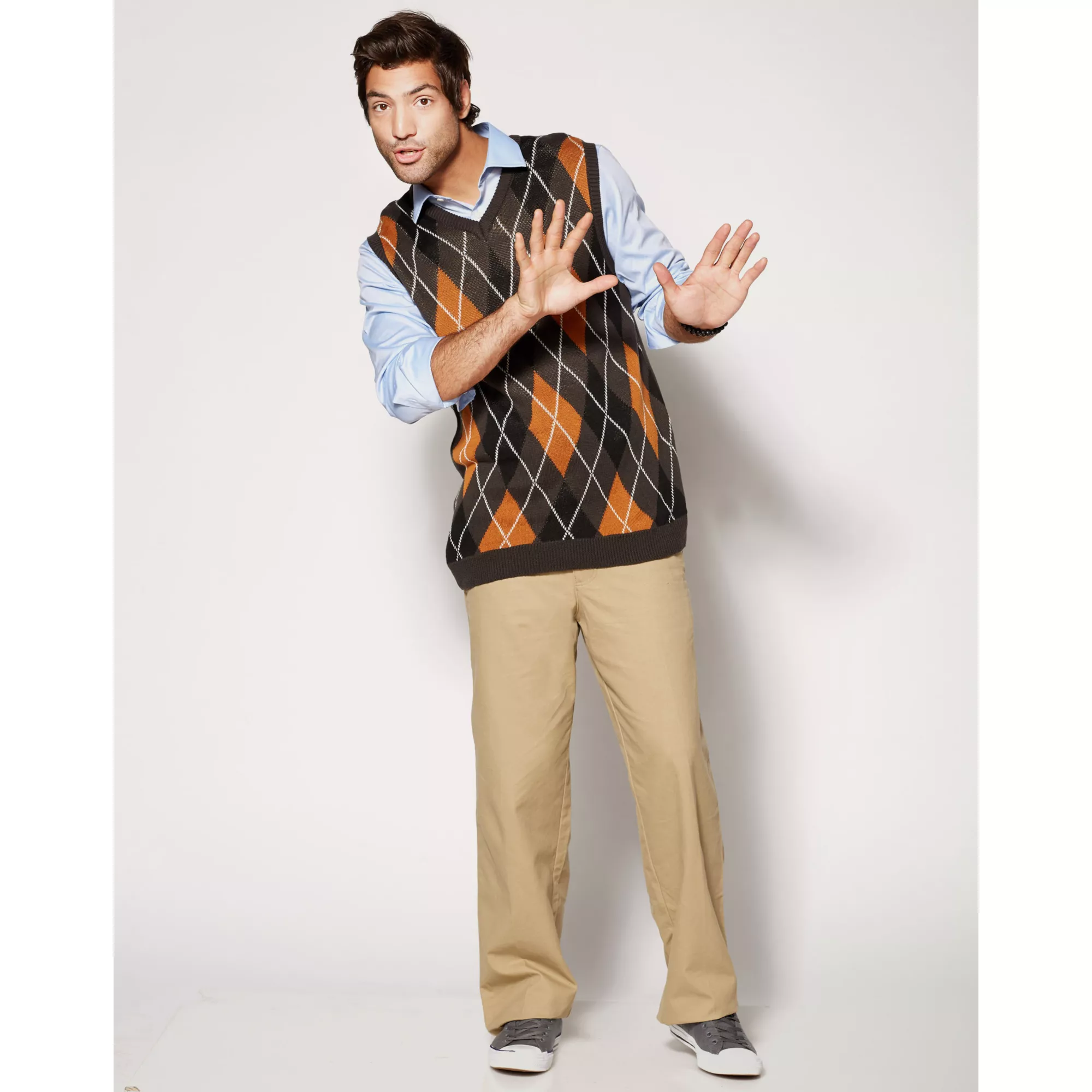 Brennan Sweater Vest and Wig - Step Brothers