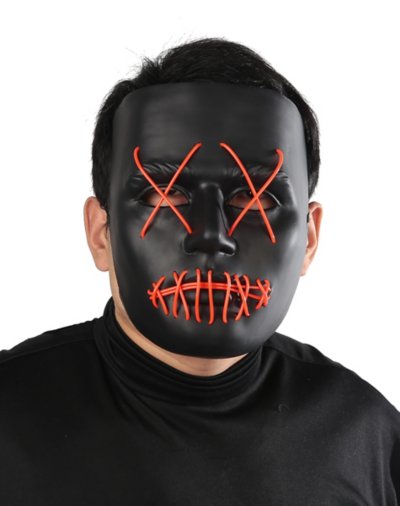Light-Up EL Wire X Eyes Mask