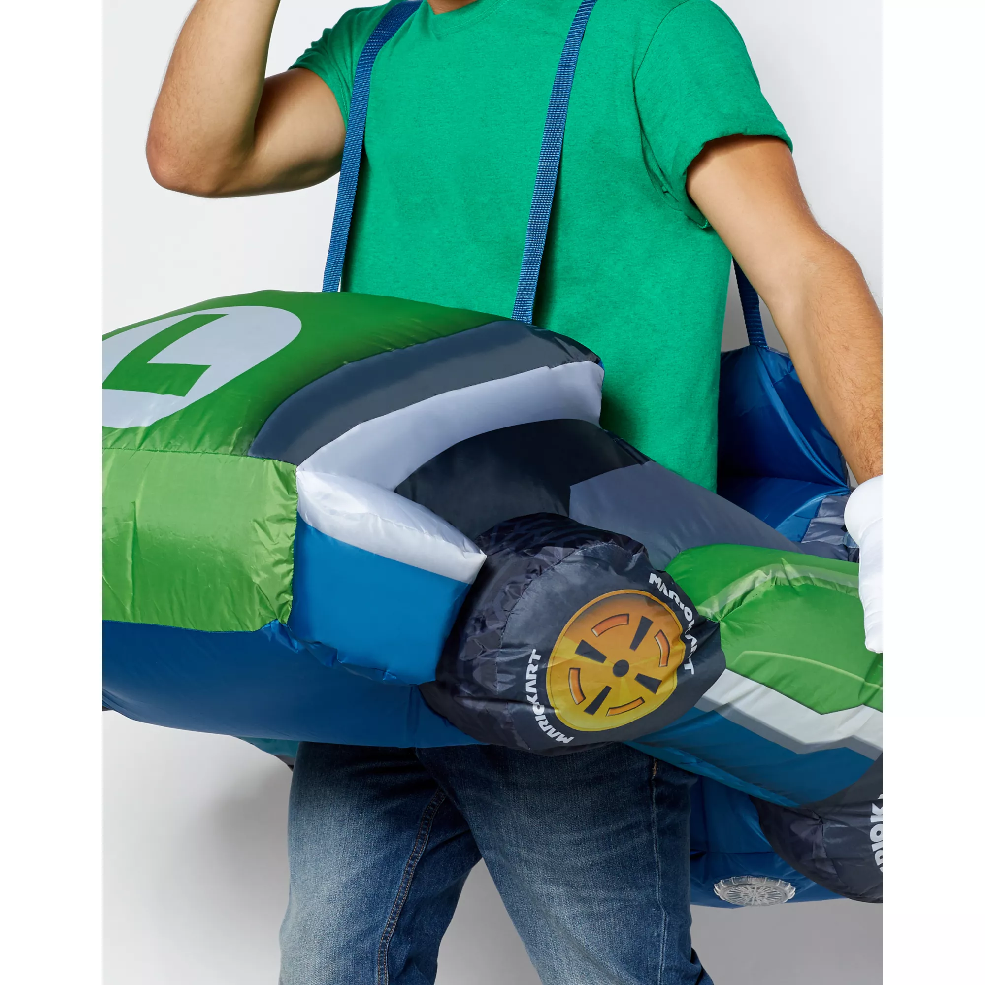 Adult Luigi Kart Inflatable Costume - Mario Kart at Spirit Halloween
