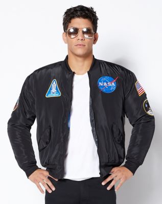 White nasa shop bomber jacket