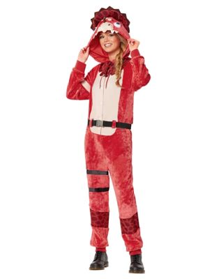 adult plush tricera ops costume fortnite - fortnite pajamas onesie