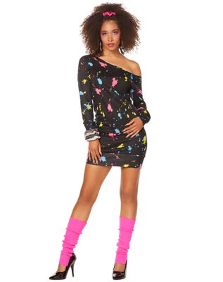 Adult Totally '80s Costume Dress - Spencer's