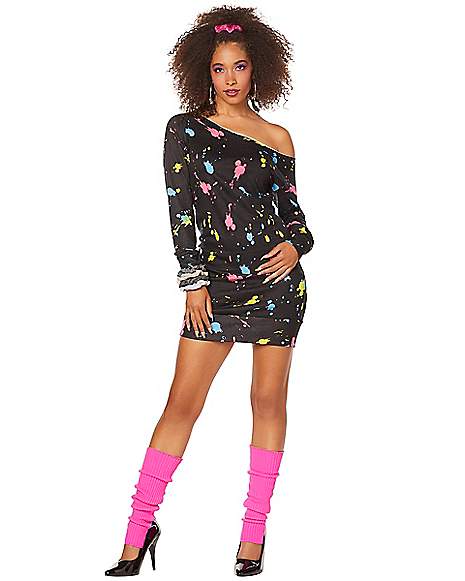 Adult Totally '80s Costume Dress - Spencer's