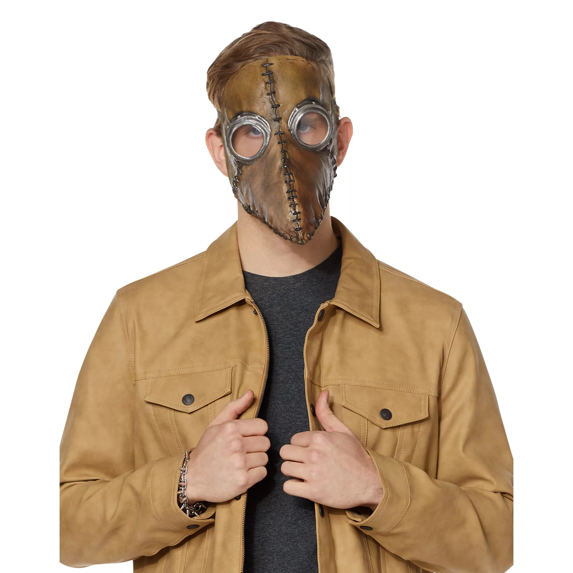 Brown Plague Doctor Half Mask at Spencer's
