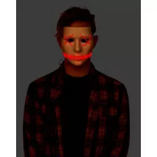 White and Red EL Wire Half Mask at Spencer's