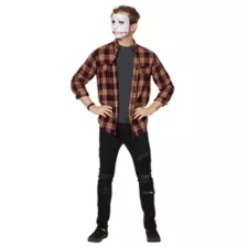 White and Red EL Wire Half Mask at Spencer's