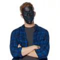 Black and Blue EL Wire Half Mask at Spencer's