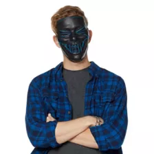 Black and Blue EL Wire Half Mask at Spencer's
