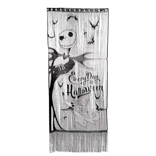 6 Ft. Jack Skellington Lace Curtain - The Nightmare Before Christmas at Spencer's