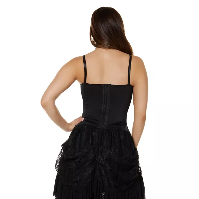 Black Beaded Lace Corset