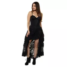 Black Beaded Lace Corset at Spirit Halloween