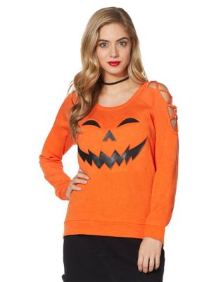 pumpkin colored sweatshirt