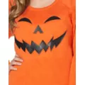 Cross Shoulder Pumpkin Sweatshirt at Spencer's