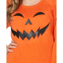Cross Shoulder Pumpkin Sweatshirt at Spencer's