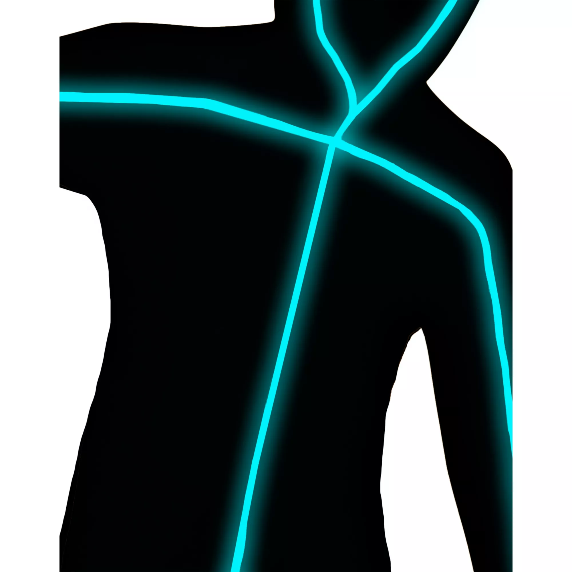 Adult Light-Up EL Wire Blue Stick Figure Costume at Spencer's