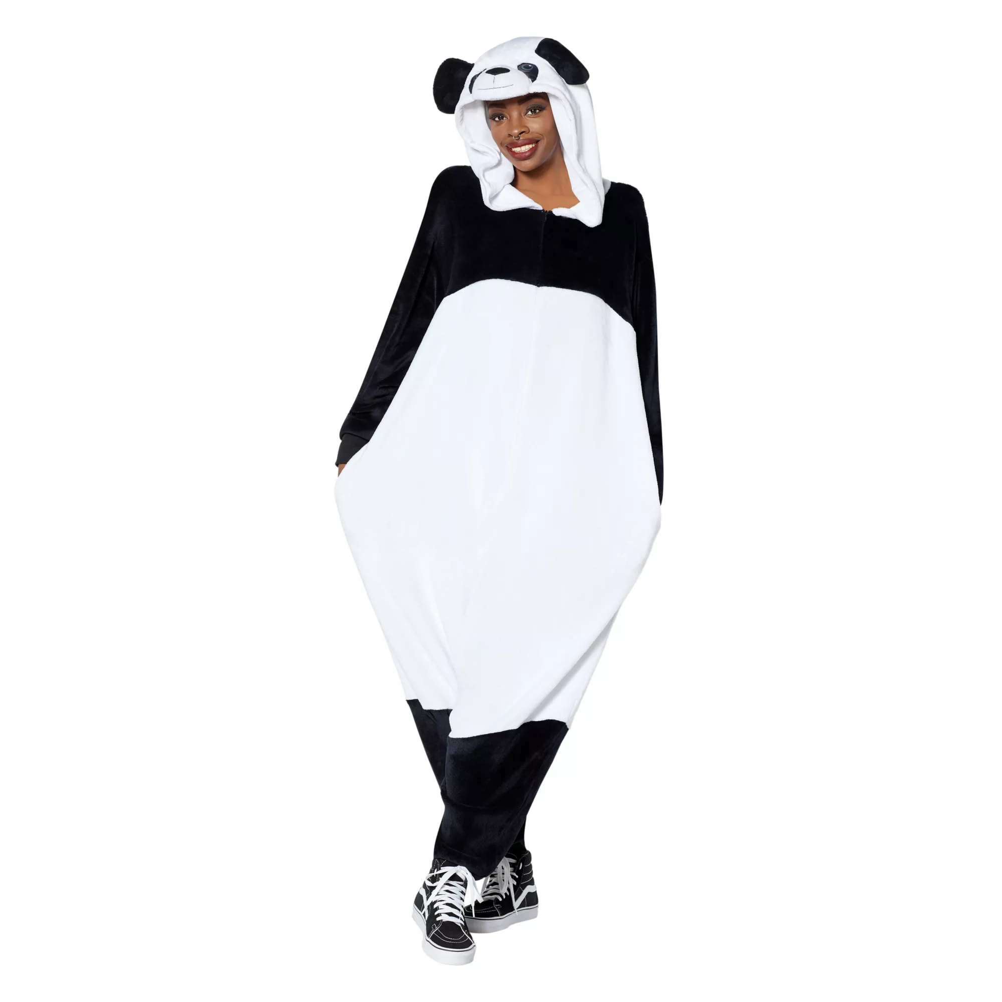 Adult Panda Jumpsuit Costume at Spirit Halloween
