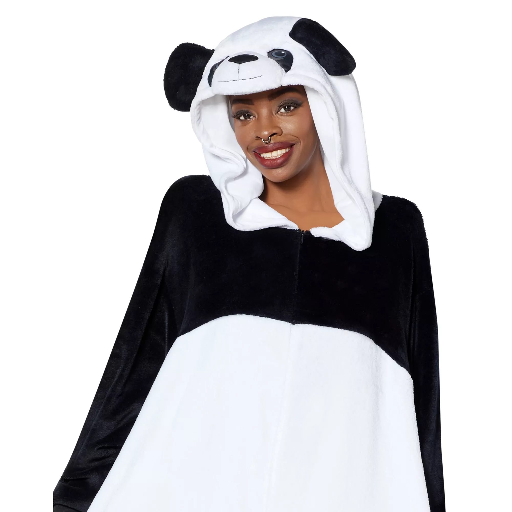 Adult Panda Jumpsuit Costume at Spirit Halloween