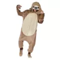 Adult Faux Fur Sloth Jumpsuit at Spencer's
