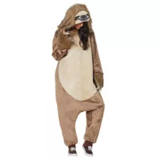 Adult Faux Fur Sloth Jumpsuit at Spencer's