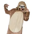 Adult Faux Fur Sloth Jumpsuit at Spencer's