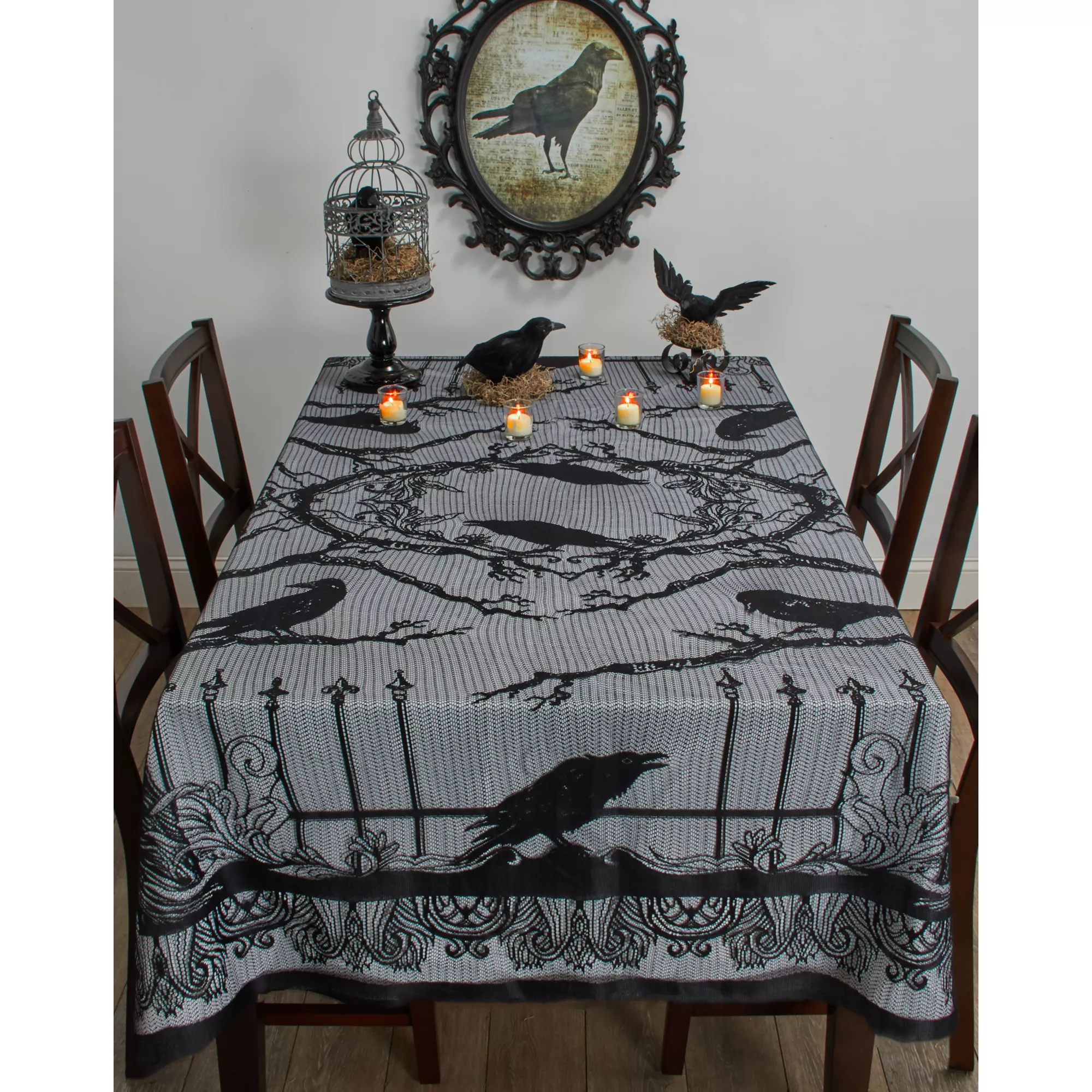 Dark Forest Raven Tablecloth at Spencer's