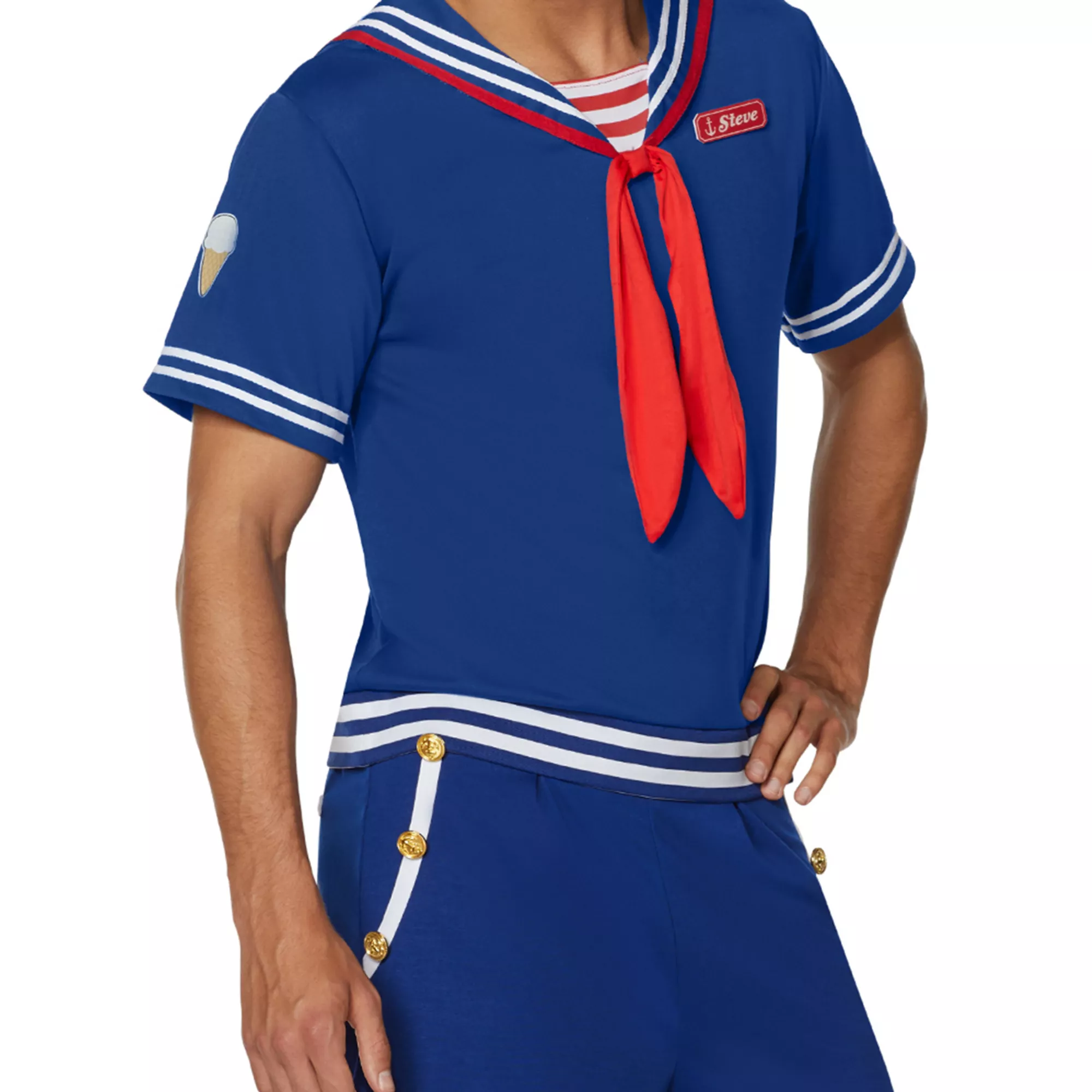 Adult  Steve Scoops Ahoy Costume - Stranger Things