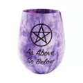 Pentagram Stemless Wine Glass - 22 oz. at Spencer's