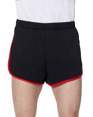 black and red gym shorts