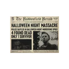 Michael Myers Haddonfield Herald Sign - Halloween at Spencer's