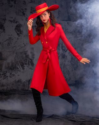 Red trench coat hot sale carmen sandiego