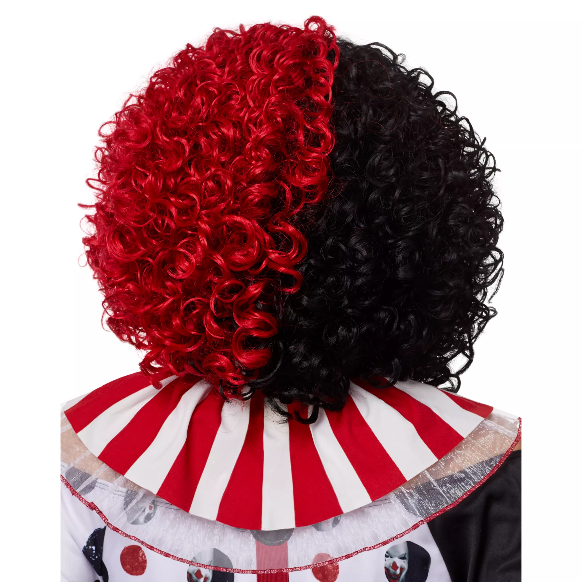 Red and Black Curly Wig