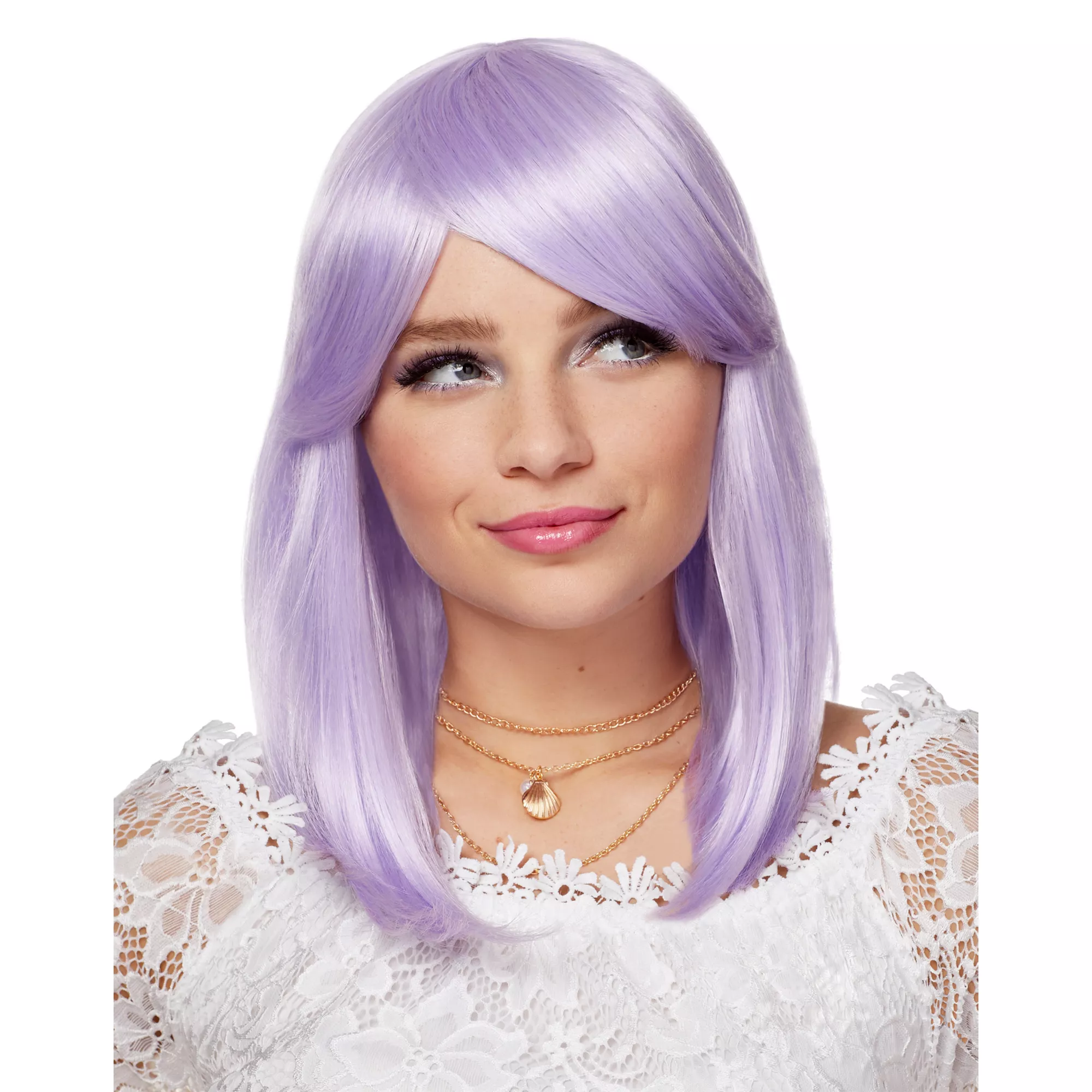 Side Bang Purple Pageboy Wig at Spirit Halloween