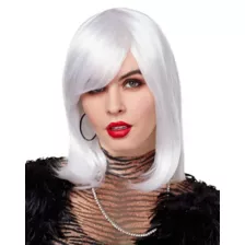 Side Bang White Pageboy Wig at Spirit Halloween