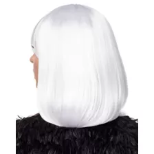 Side Bang White Pageboy Wig at Spirit Halloween
