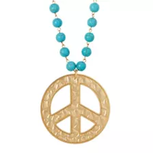 Peace Sign Bead Necklace at Spencer's