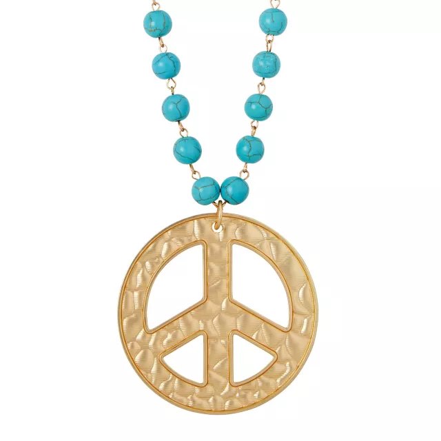 Peace Sign Bead Necklace at Spencer's