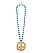 Peace Sign Bead Necklace