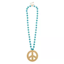 Peace Sign Bead Necklace at Spencer's