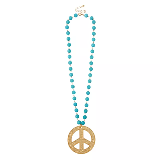 Peace Sign Bead Necklace at Spencer's