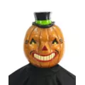 Vintage Pumpkin Half Mask at Spencer's